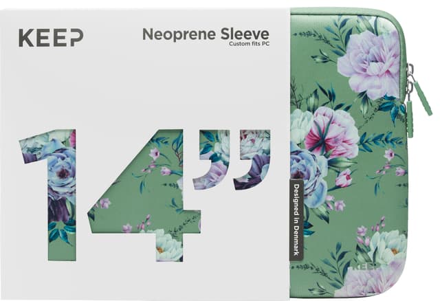 KEEP 14" PC neopren-etui (Jade Summer Flower)