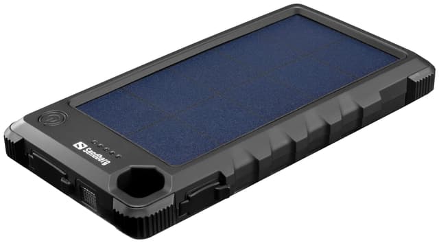 10.000 mAh Udendørs Solar PowerBank, Sort