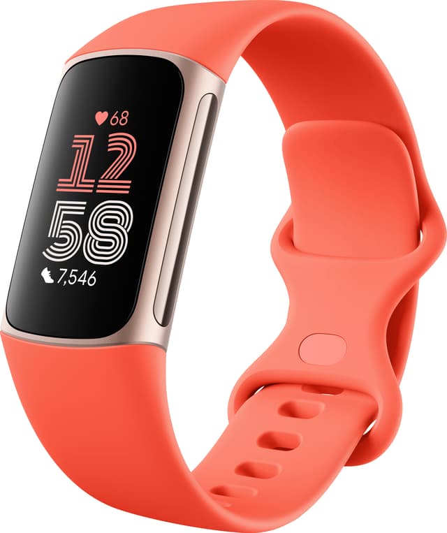 Fitbit Charge 6 aktivitetsmåler (guld/orange)