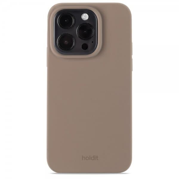 Holdit Silicone iPhone 15 Pro etui (mokkabrun)