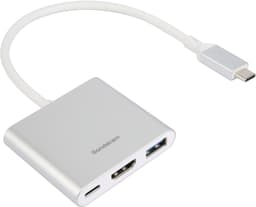 Sandstrøm 3-i-1 USB-C-hub