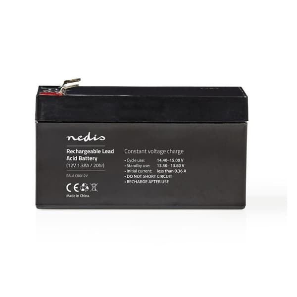 Nedis Opladeligt blybatteri 12V 1300mAh