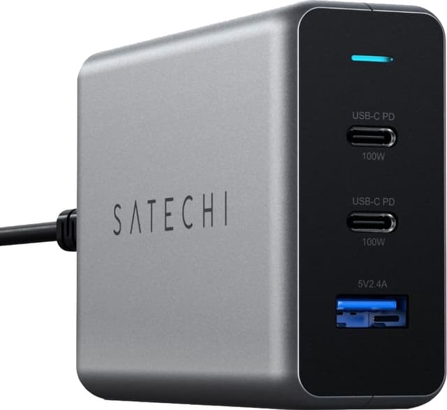 Satechi dual USB-C og USB-A oplader ST-TC100GM-EU