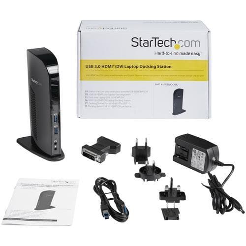 StarTech.com USB3SDOCKHD, Ledningsført, USB 3.2 Gen 1 (3.1 Gen 1) Type-B, 3,5 mm, USB Type-A, 10,10