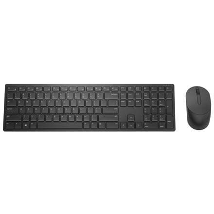 Dell Pro -tastatur og mus KM5221W trådløs, trådløs (2,4 GHz), batterier inkluderet, US International (QWERTY), sort