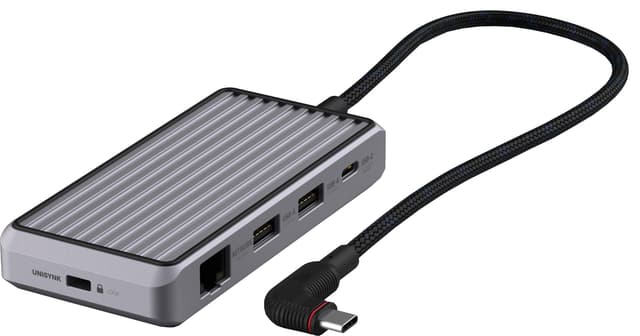 Unisynk 8-Port USB-C-hub (grå)