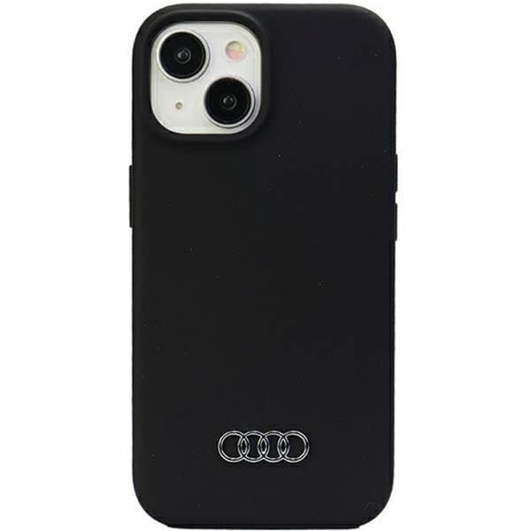 Audi iPhone 15 Cover Silikoni Sort