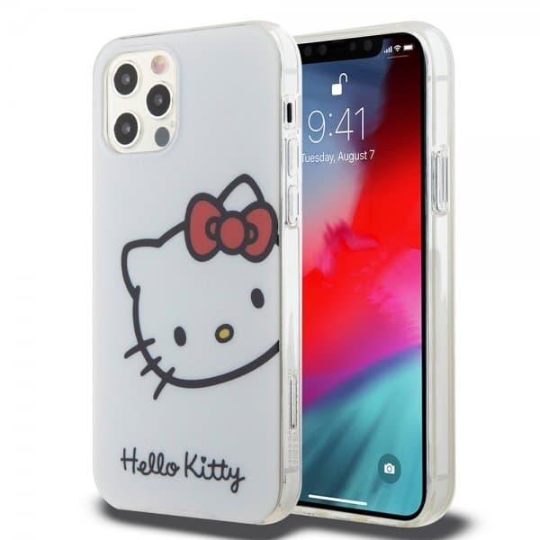 Hello Kitty iPhone 12/iPhone 12 Pro Cover Kitty Logo Hvid