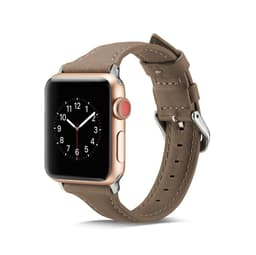 SKALO Smalt Læderarmbånd Apple Watch Ultra 2 49mm - Grå