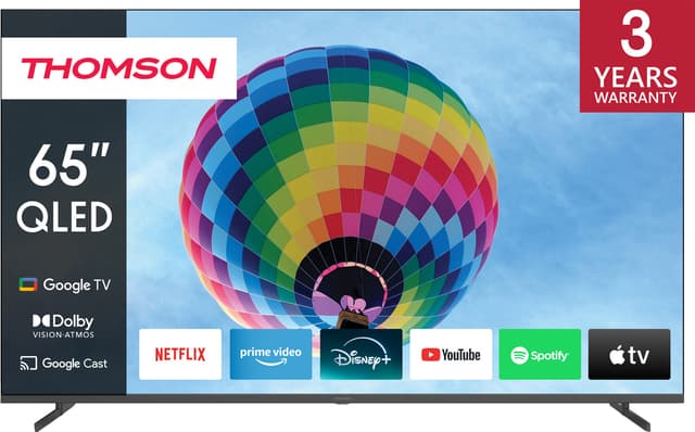 Thomson Google 65" QG4S14 4K QLED smart TV (2024/sidefødder)