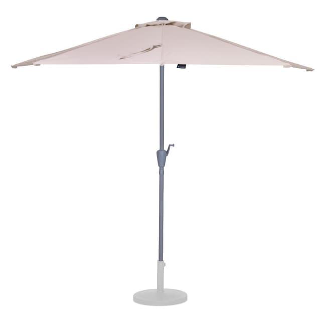 VONROC Premium Stangparasol Magione 270x135cm - inkl. overtræk - halvrund | Balkonparasol| Beige