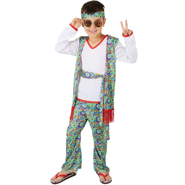 Hippie Boy børnekostume - 104 (3-4y)