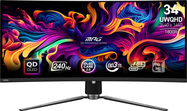 MSI MPG 341CQPX 34.18" QD-OLED buet gaming-skærm