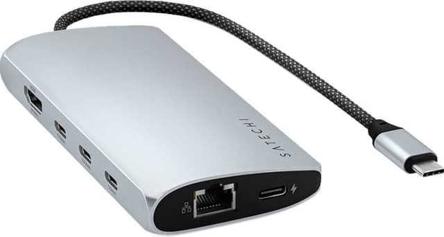 Satechi USB-C 8K Ethernet V3 Multiport USB-hub (Silver)