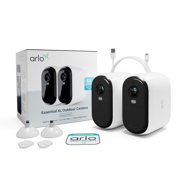 Arlo Essential HD XL Udendørs sikkerhedskamera (2-pakke)