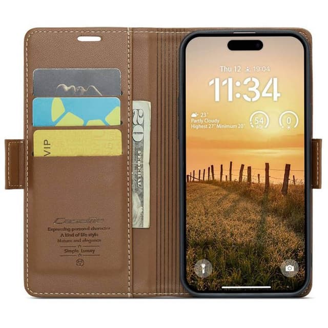 CaseMe mobilcover 023 iPhone 16 Pro - Brun