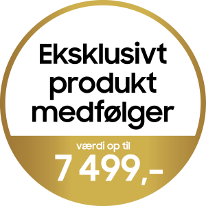 I perioden fra 5. august til 13. oktober 2024 får du et eksklusivt produkt med i prisen når du køber udvalgte Samsung AI TV og Soundbar (værdi op til 7.499,-).