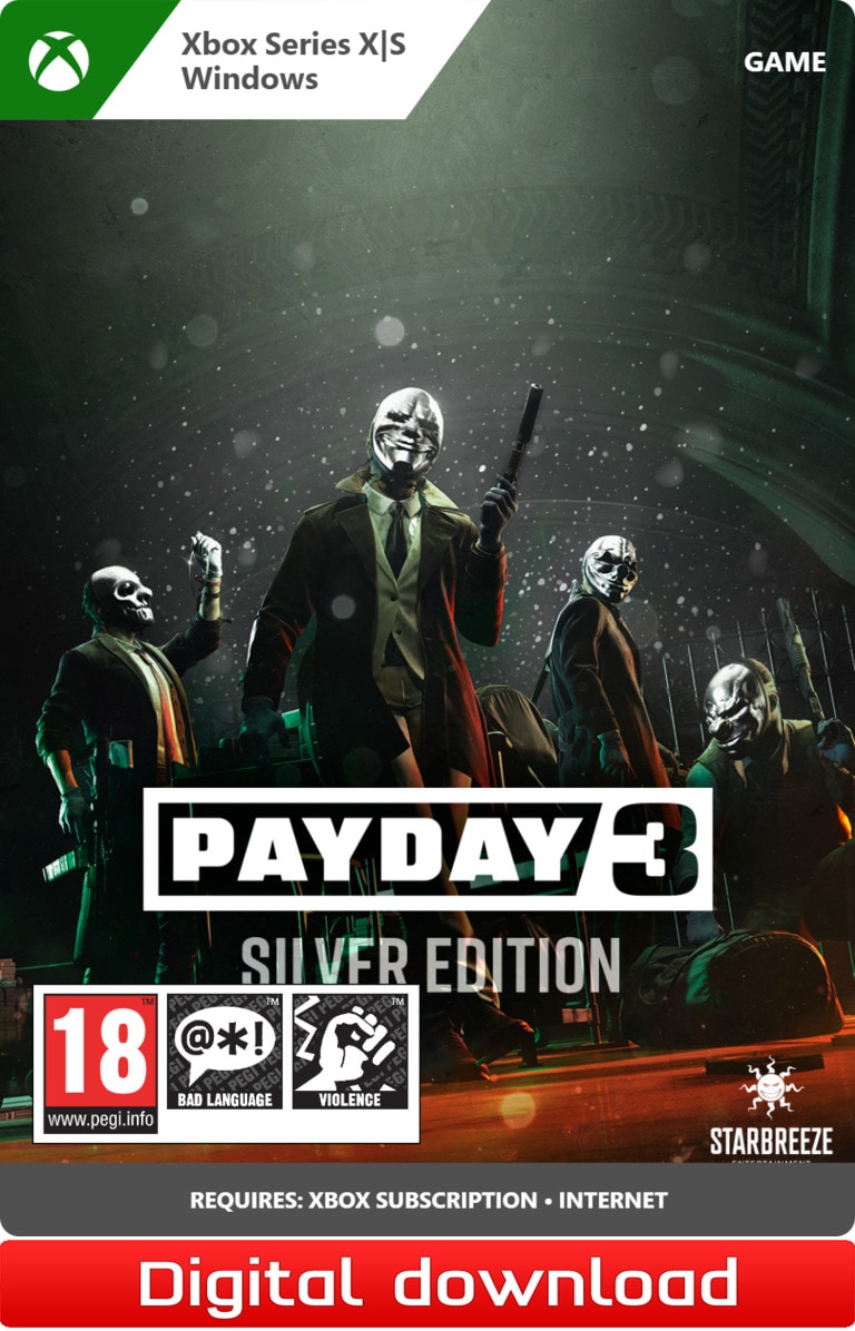 PAYDAY 3: Silver Edition - PC Windows,Xbox Series X,Xbox Series S