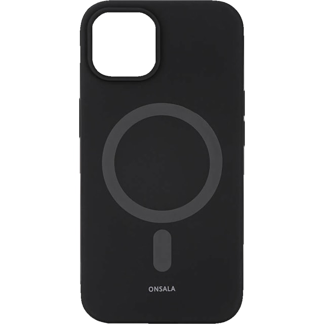 Onsala Silicone MagSeries cover til iPhone 14 Plus (sort)