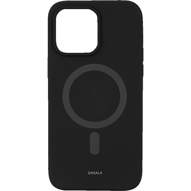 Onsala Silicone MagSeries cover til iPhone 14 Pro Max (sort)