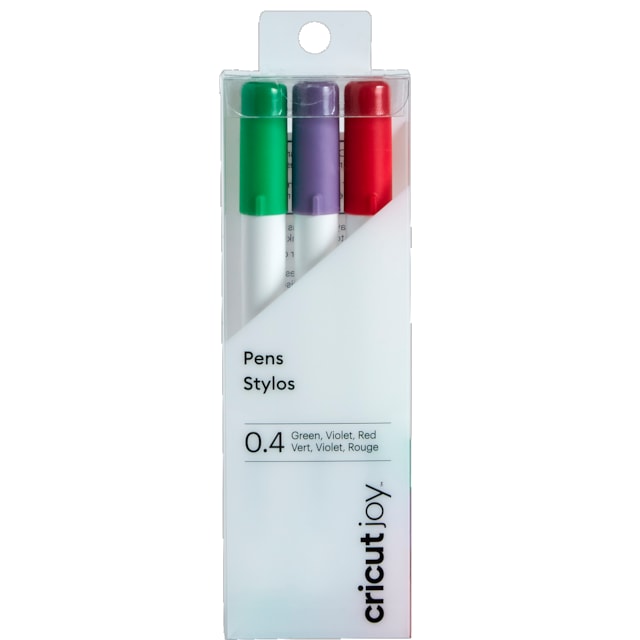 Cricut Joy Infusible Ink penne med tynde spidser 3-pak (grøn, violet, rød)