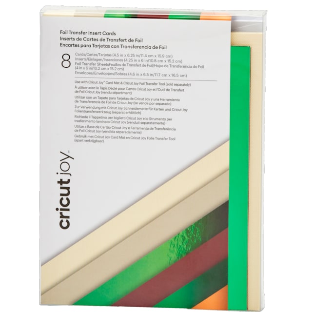 Cricut Joy A6 Foil indsætningskort 8-pak (cameron)