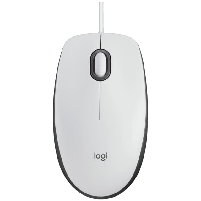 Logitech M100 mus med ledning (hvid)