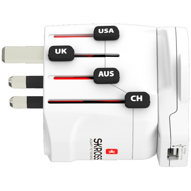 SKross PRO universaladapter med USB 3310026