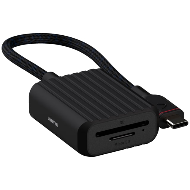 Unysink USB-C til hukommelseskort-adapter 10381 (sort)