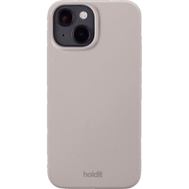 Holdit Silicone iPhone 15 etui (grå)
