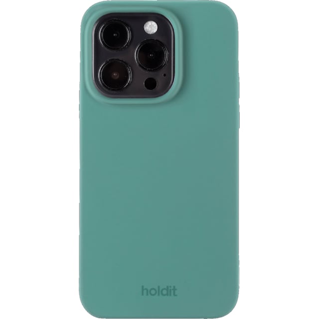 Holdit Silicone iPhone 15 Pro- etui (grøn)