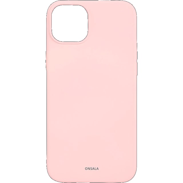Onsala iPhone 15 Plus silikoneetui (pink)