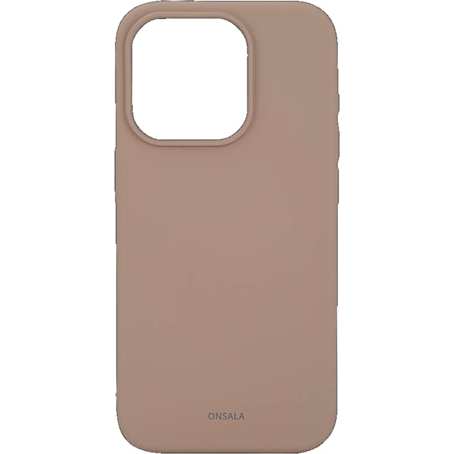 Onsala iPhone 15 Pro silikoneetui (beige)