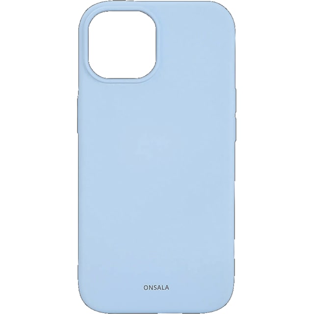 Onsala iPhone 15 silikoneetui (lyseblå)