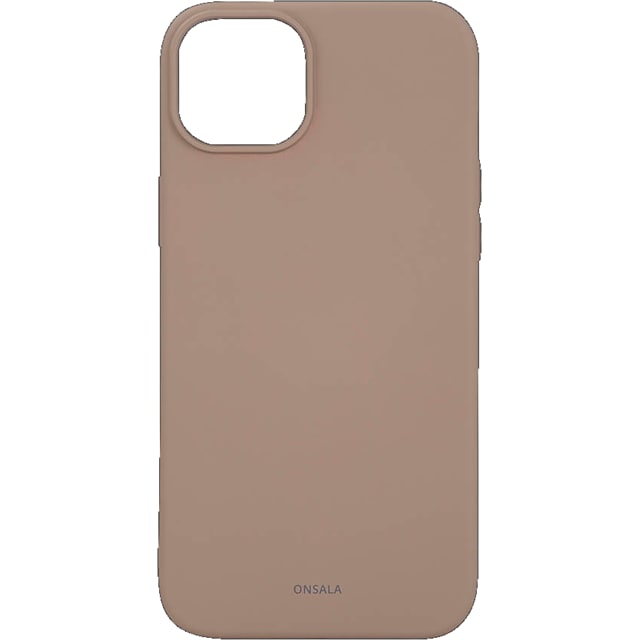 Onsala iPhone 15 Plus silikoneetui (beige)