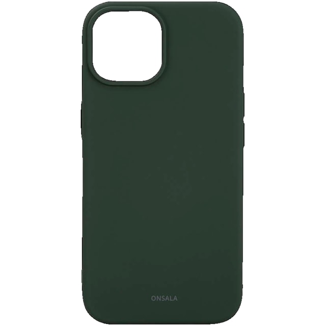 Onsala iPhone 15 silikoneetui (grøn)