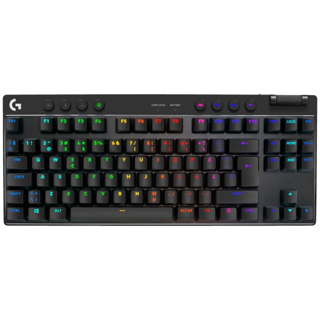 Logitech G PRO TKL Linear trådløst gamingtastatur (sort)