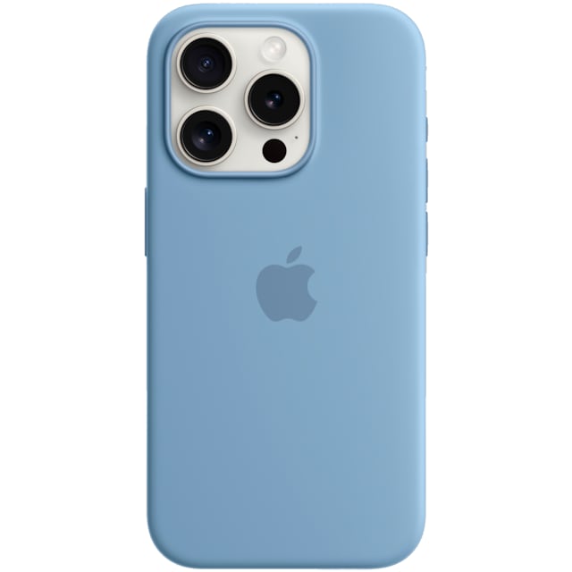 iPhone 15 Pro silikone etui med MagSafe (vinter blå)