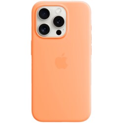 iPhone 15 Pro silikone etui med MagSafe (appelsinsorbet)
