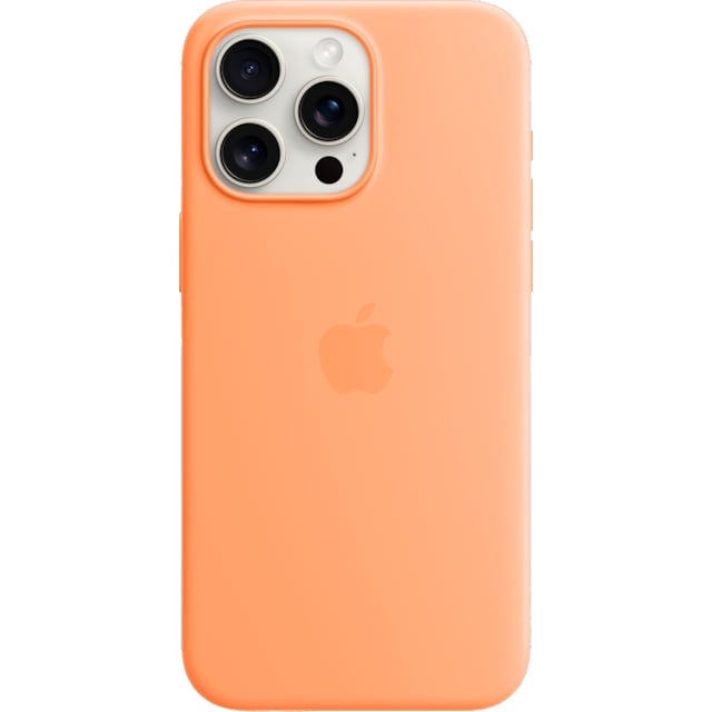 iPhone 15 Pro Max silikone etui med MagSafe (appelsinsorbet)