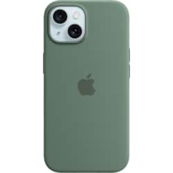 iPhone 15 silikone etui med MagSafe (cypresgrøn)