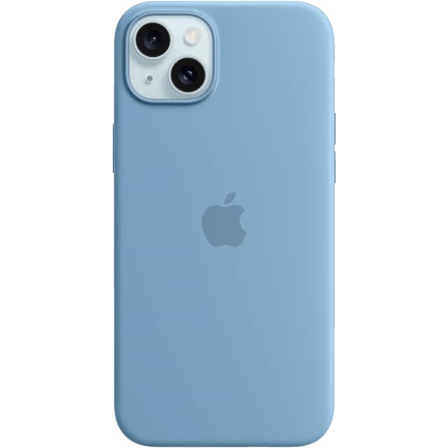 iPhone 15 Plus Silikoneetui med MagSafe (vinterblå)