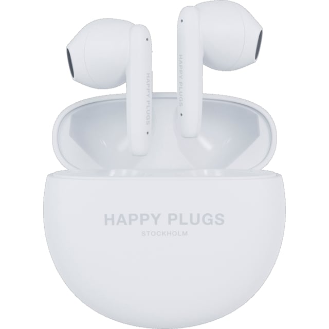 Happy Plugs Joy Lite helt trådløse in-ear høretelefoner (hvid)