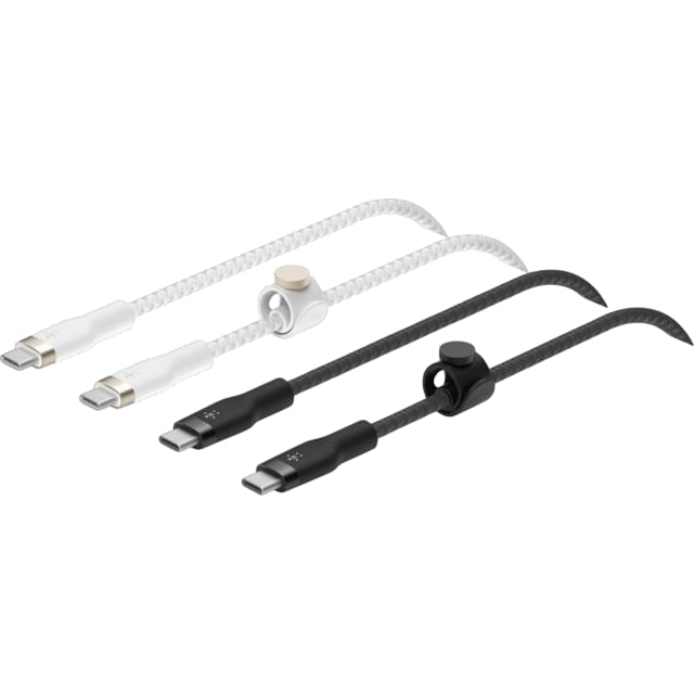 Belkin Twin USB-C til USB-C kabler 1m (sort/hvid/2-pak)