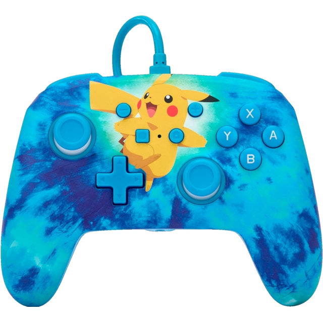 PowerA Nintendo Switch Enhanced USB kablet gamepad TieDye Pikachu