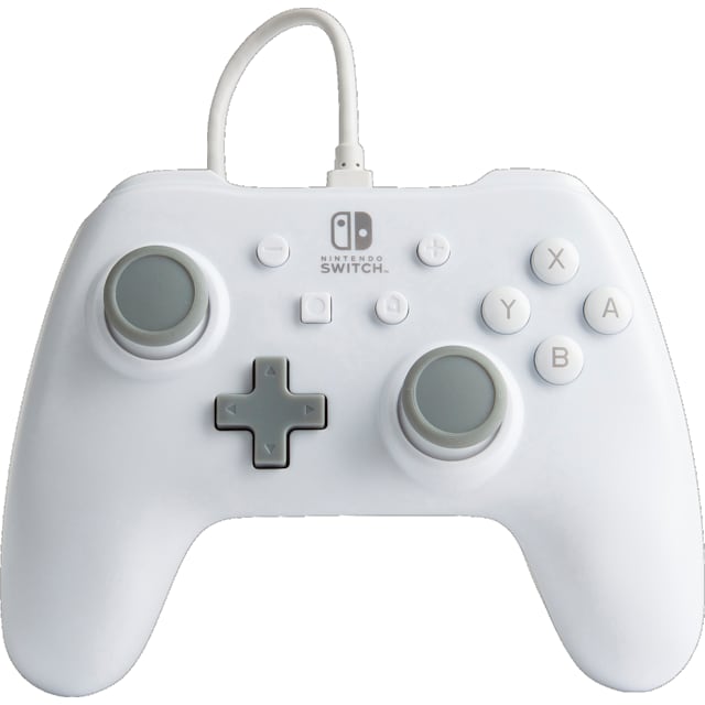 PowerA Nintendo Switch USB gamepad med ledning (hvid)