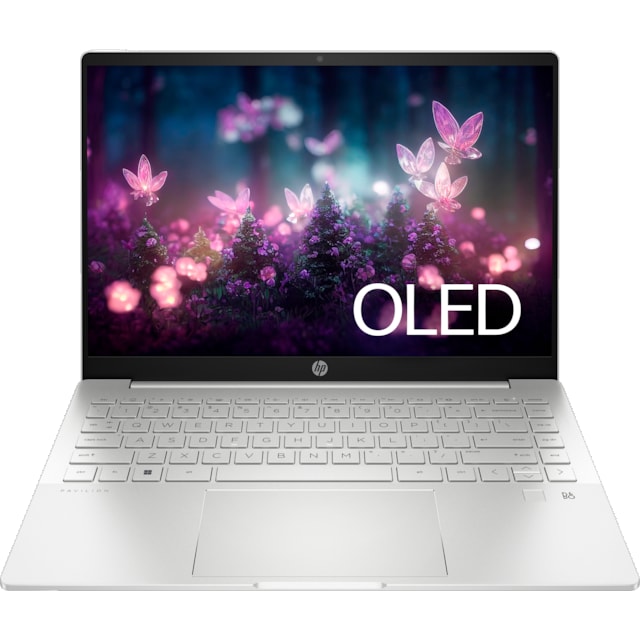 HP Pavilion Plus i5-13/16/512/OLED 14" bærbar computer (Natural Silver)