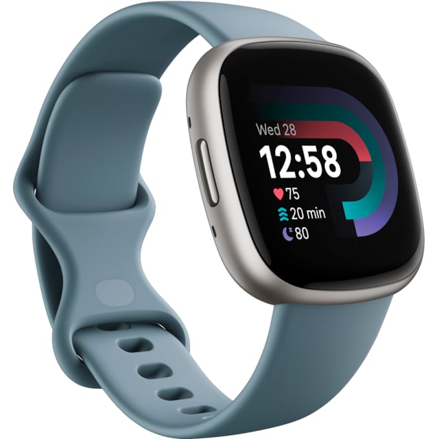 Fitbit Versa 4 smartwatch (Waterfall Blue/Platinum)