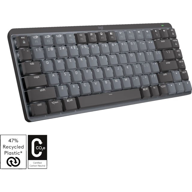 Logitech MX Mechanical Mini trådløst tastatur (graphite)