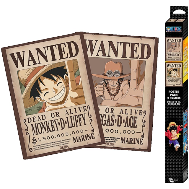 GB eye One Piece Luffy and Ace to-plakats-sæt